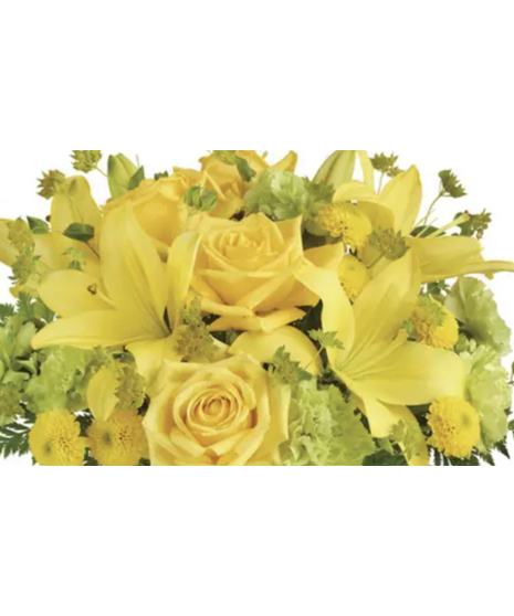 A yellow bouquet of flowers 